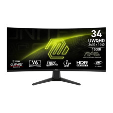 Монітор MSI 34" MAG 346CQ 2xHDMI, DP, Audio, VA, 3440x1440, 21:9, 180Hz, 1ms, sRGB 100%, CURVED, AdaptiveSync