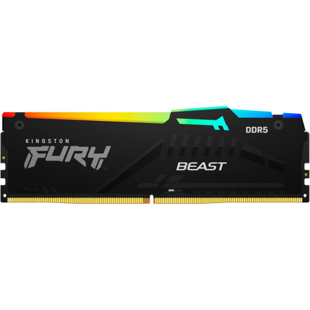 Пам'ять ПК Kingston DDR5 64GB KIT (32GBx2) 5600 FURY Beast RGB XMP