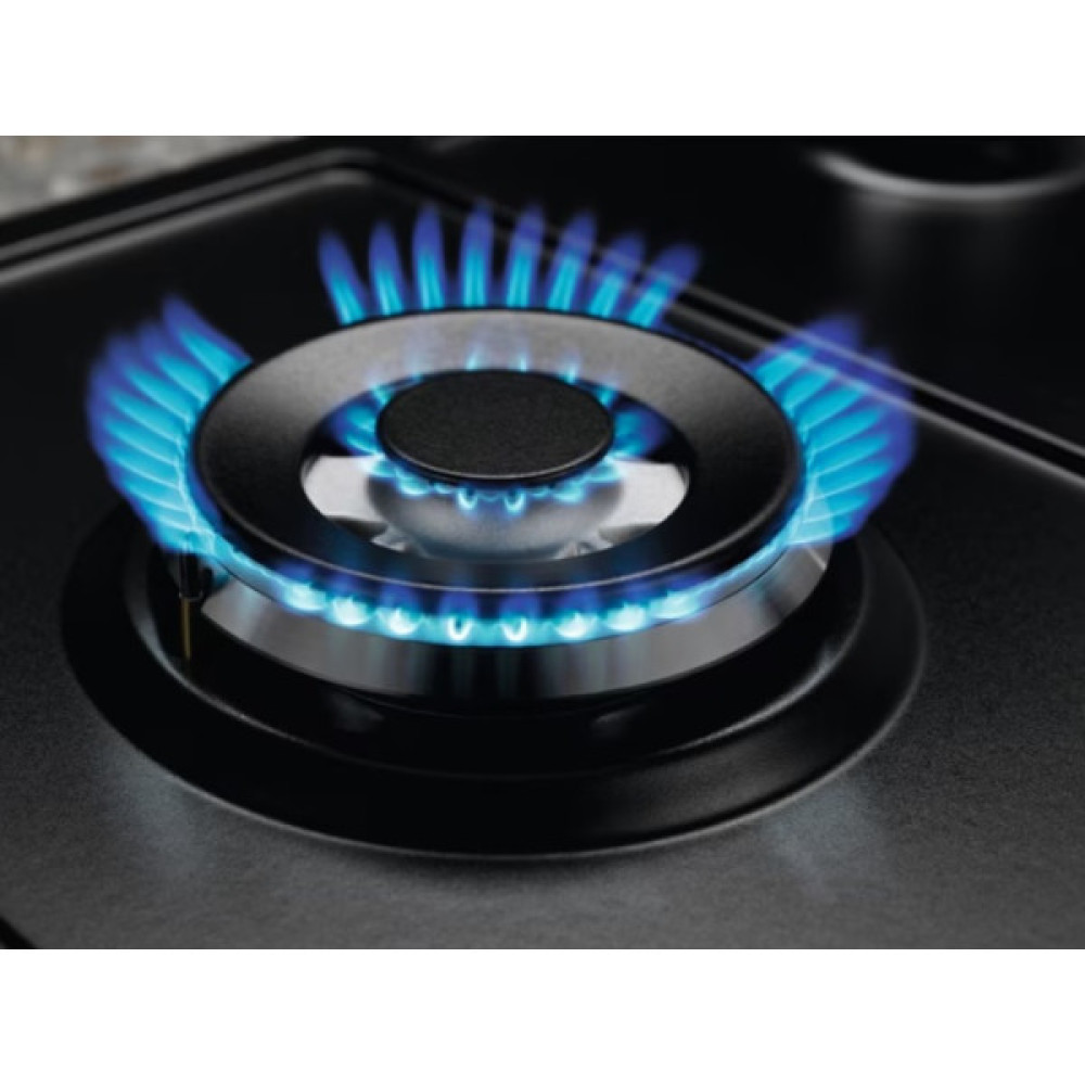 Варильна поверхня Electrolux газова, 60см, чавун, чорний матовий