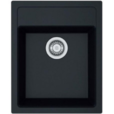Мийка кухонна Franke Sirius, тектонайт, прямокутник, з крилом, 430х530х200мм, чаша - 1, накладна, SID 610-40, чорний матовий