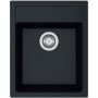 Мийка кухонна Franke Sirius, тектонайт, прямокутник, з крилом, 430х530х200мм, чаша - 1, накладна, SID 610-40, чорний матовий