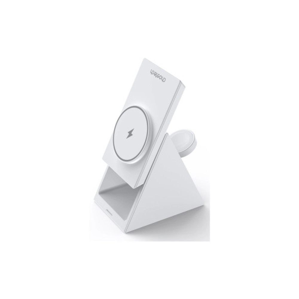 Зарядний пристрій Choetech Wireless magnetic 3-in-1 15W white (T600-F)