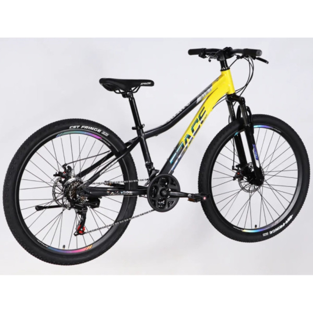 Велосипед Space 26" AURORA DD FR рама-13" ST 2026 жовто-чорний (OPS-SP-26-096)