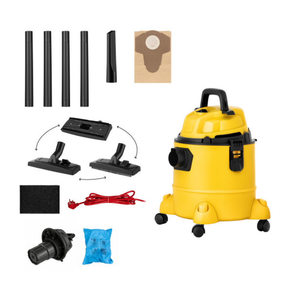 Пилосос професійний 2E PowerClean 20P 1000Вт 15кПа контейнер 20л вологе/сухе прибирання функція повітродувки IPX4 4.8кг