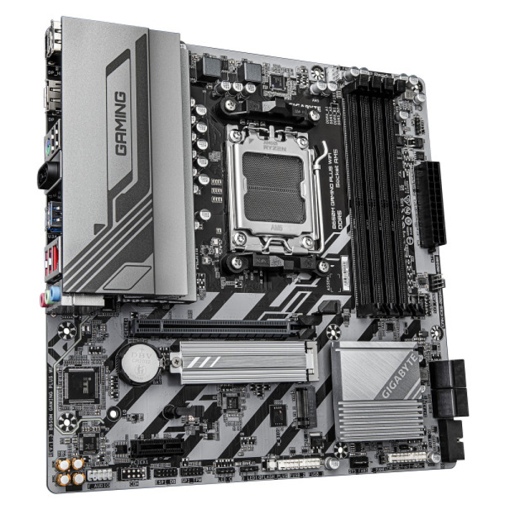 Материнська плата GIGABYTE B650M GAMING PLUS WF sAM5 B650 4xDDR5 M.2 HDMI DP Wi-Fi BT mATX