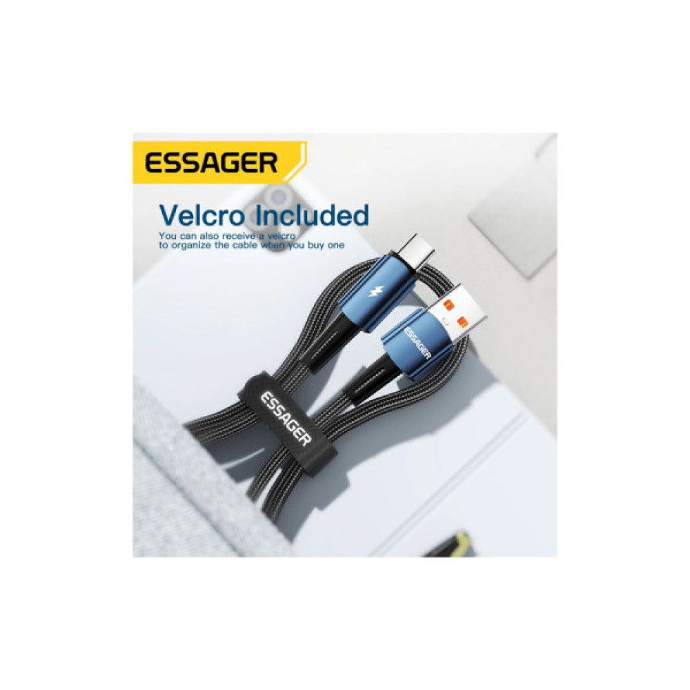 Дата кабель USB 2.0 AM to USB-C 1.0m 120W blue Essager (EXC120-CG03-P)