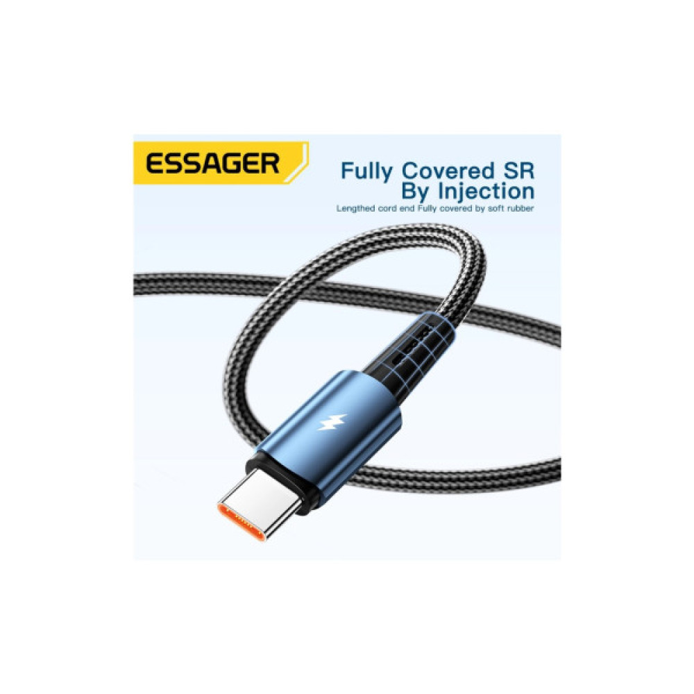 Дата кабель USB 2.0 AM to USB-C 1.0m 120W blue Essager (EXC120-CG03-P)