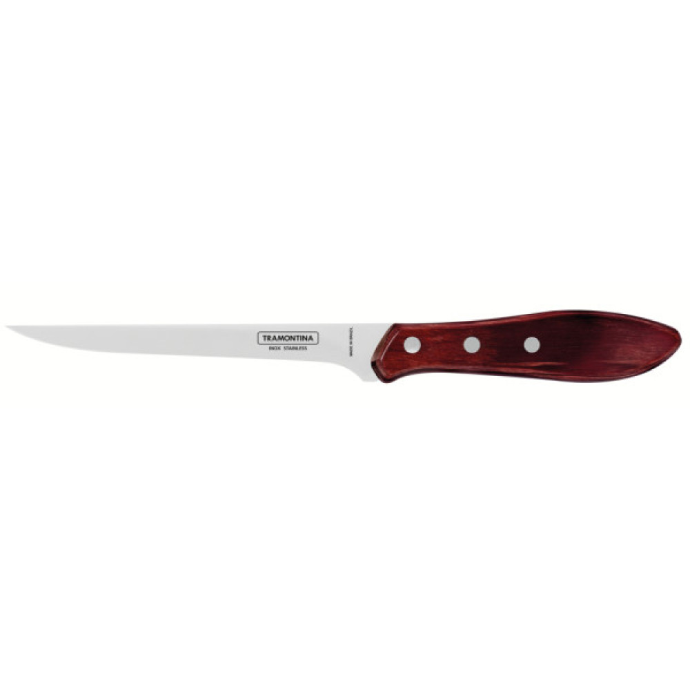 Кухонний ніж Tramontina Barbecue Polywood Fillet 152 мм Червоне Дерево (21188/176)