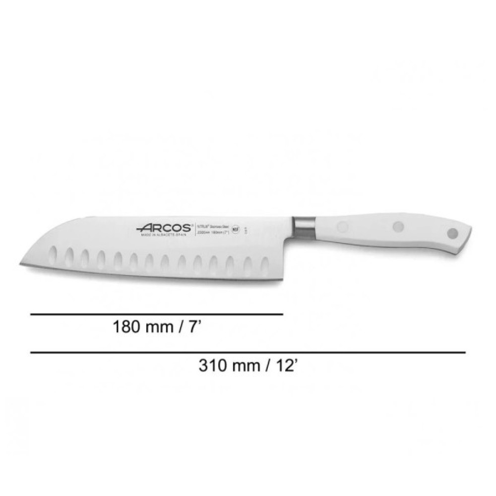 Кухонний ніж Arcos Riviera Сантоку 180 мм White (233524) Кухонний ніж Arcos Riviera Сантоку 180 мм White (233524)