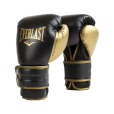 Боксерські рукавички Everlast PowerLock Boxing Training Gloves P00002662 чорний, золотий 12 унцій (009283611972)