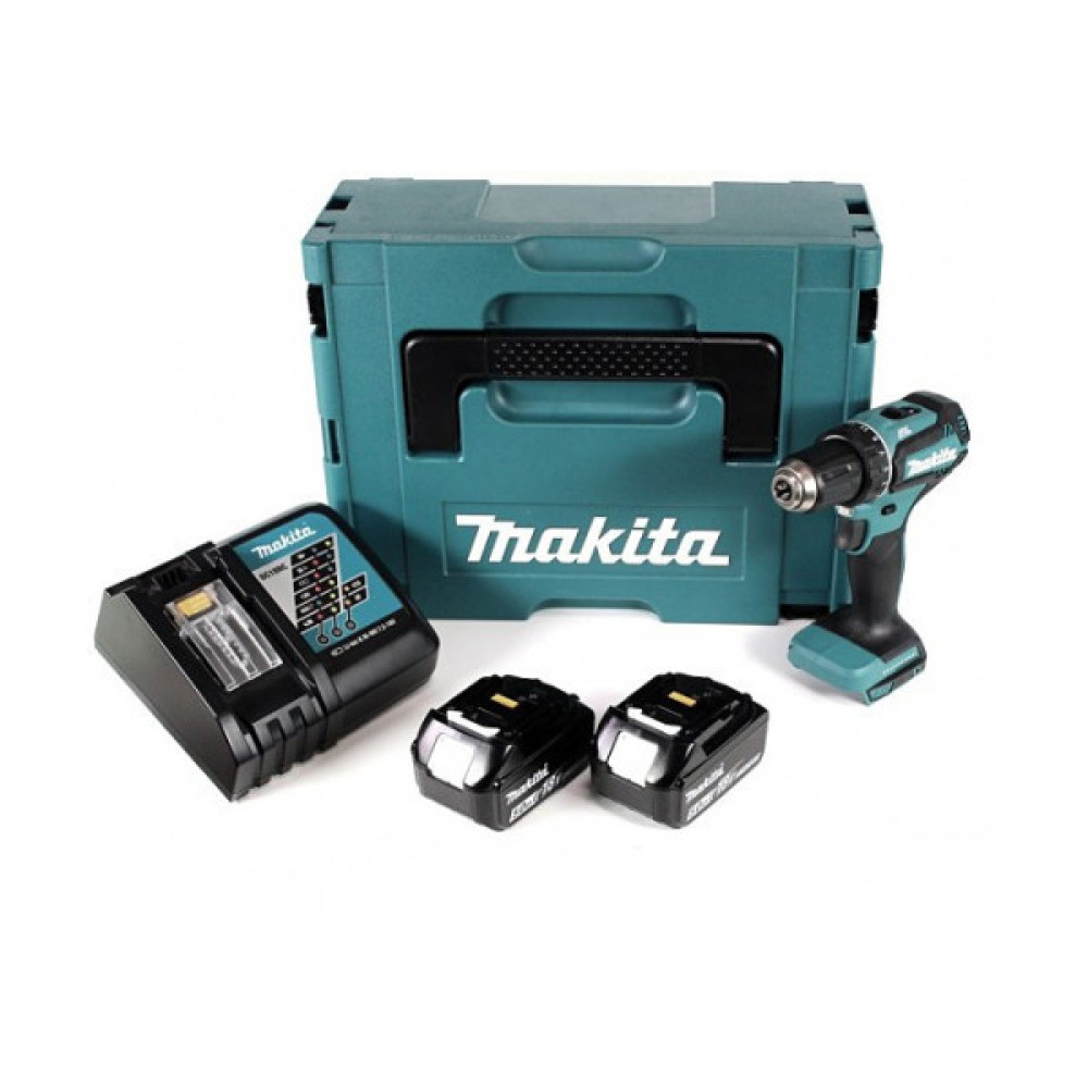Шурупокрут-дриль акумуляторний Makita DDF485RFJ 18В 2х3А·год 27·50Нм 0-500·0-1900об·хв 1.4кг