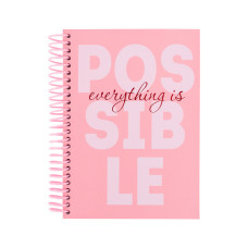 Блокнот Axent на спіралі А5 120 аркушів, клітинка, тверда обкладинка, Possible (8464-1-A)