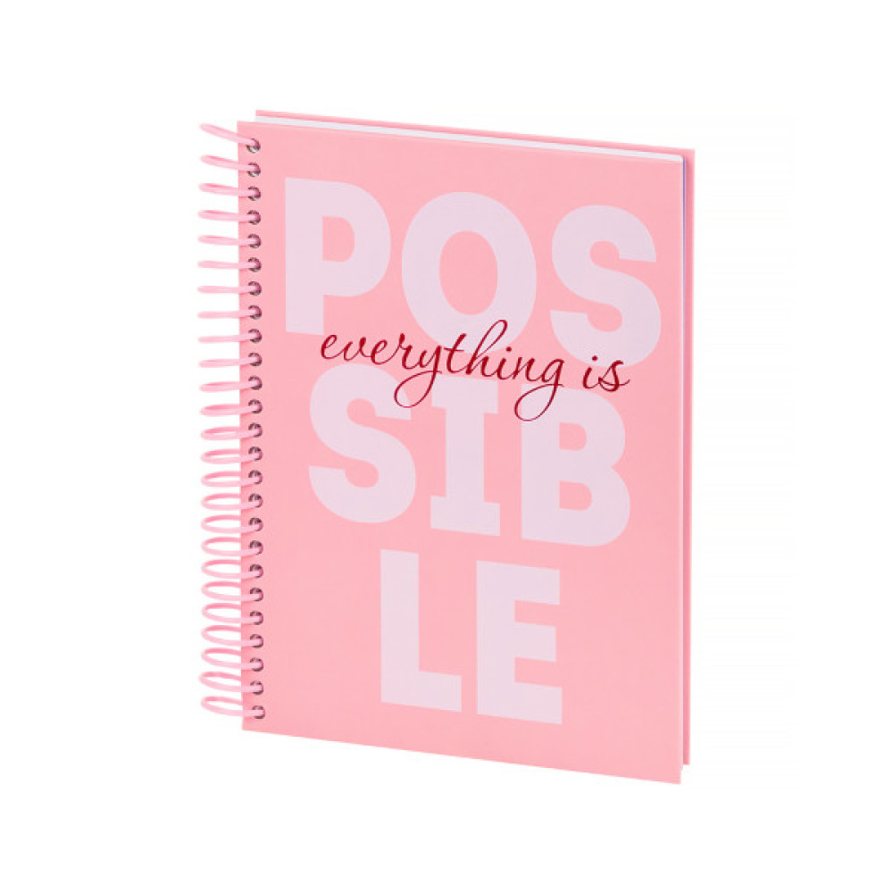 Блокнот Axent на спіралі А5 120 аркушів, клітинка, тверда обкладинка, Possible (8464-1-A)