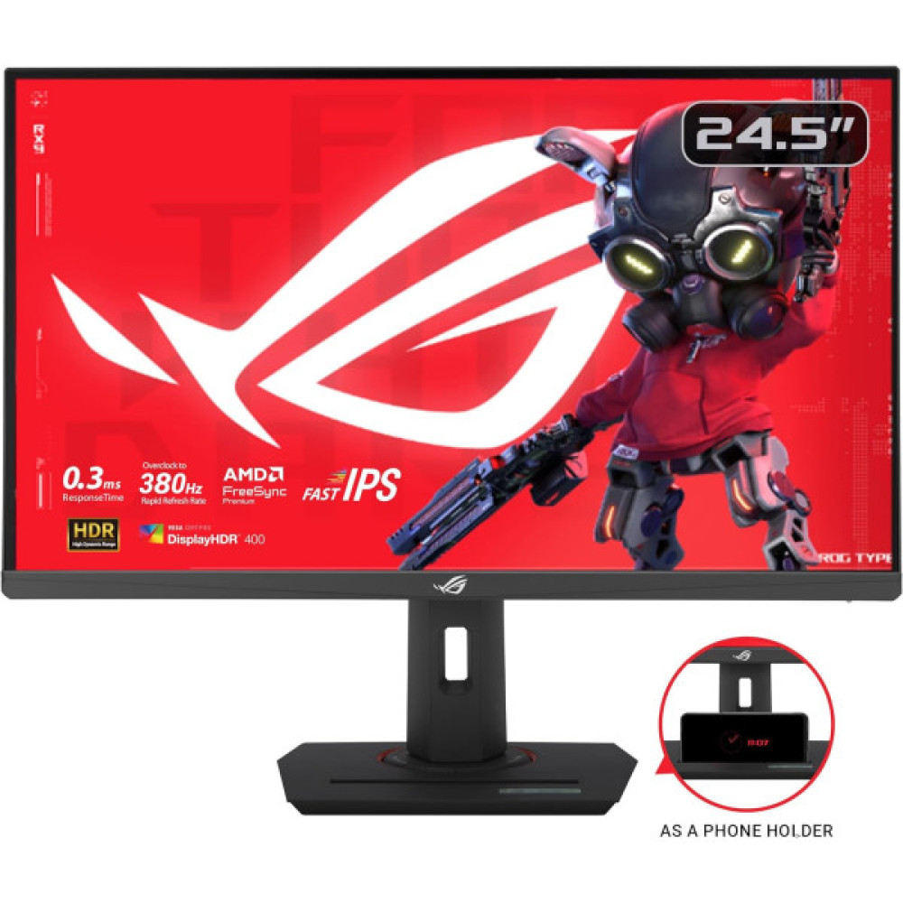 Монітор Asus 24.5" ROG Strix XG259QNS 2xHDMI, DP, 2xUSB, Audio, IPS, 380Hz, 0.3ms, sRGB 110%, AdaptiveSync, Pivot, HDR400