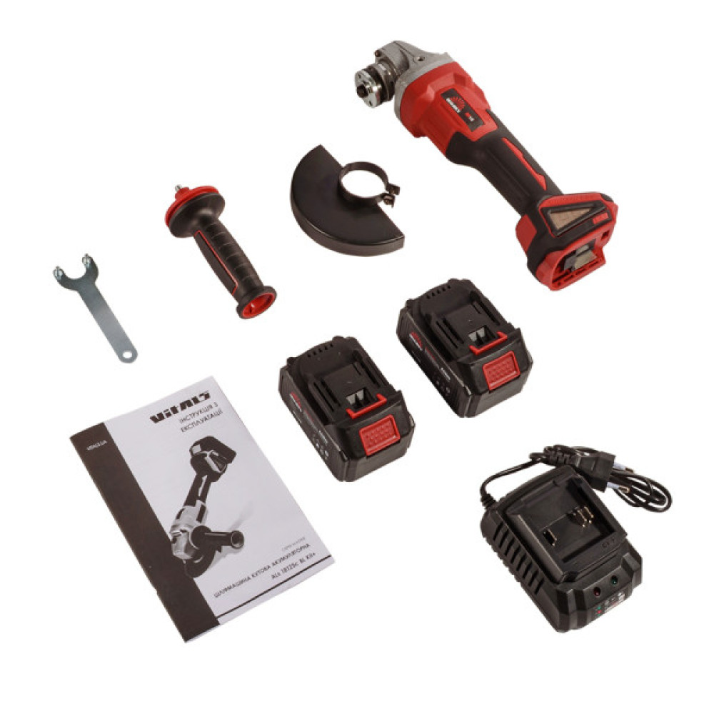 Шліфувальна машина Vitals Master, ALs 18125c BL Kit+, 125мм, 18V, 2x4Ah, 7300об/хв, кейс, 2.55кг (235328)
