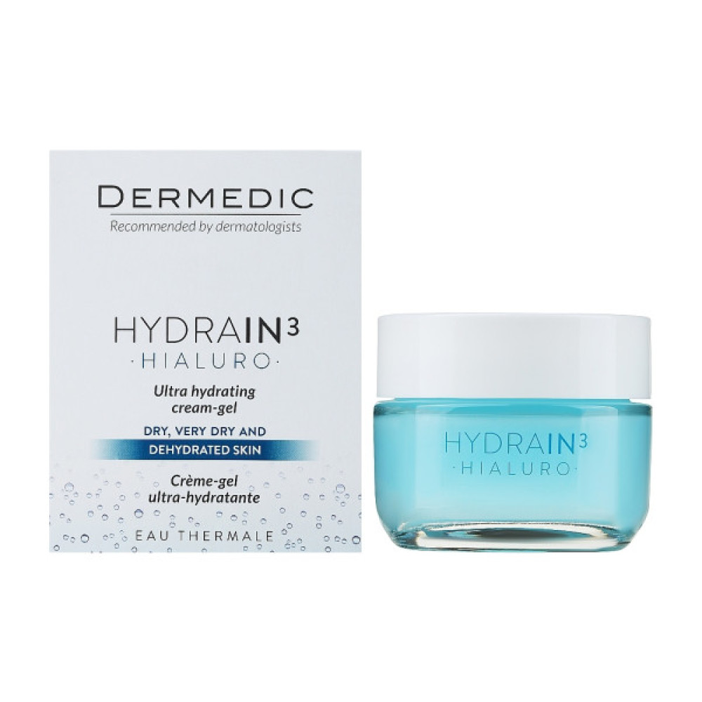Крем для обличчя Dermedic Hydrain 3 Hialuro Ультра зволожувальний крем-гель 50 мл (5901643172718)