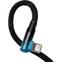 Дата кабель USB 2.0 AM to Lightning 1.0m 2.4A 90° corner black/blue Baseus (CAVP000021) Дата кабель USB 2.0 AM to Lightning 1.0m 2.4A 90° corner black/blue Baseus (CAVP000021)