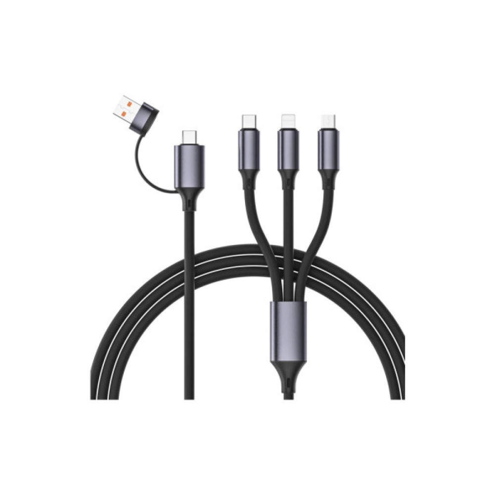 Дата кабель USB-C + USB A to Lightning + Micro 5P + USB-C 1.5m Cablexpert (CC-USB2S-ACM31-1.5M)