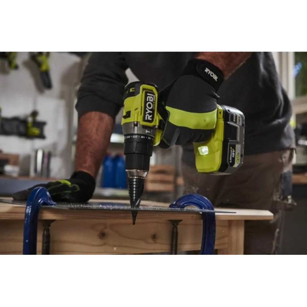 Шурупокрут-дриль акумуляторний Ryobi ONE+ HP RPD18C1-1C20G 18В 1х2А·год ЗП 60Нм 450·1700об/хв 0.95кг сумка