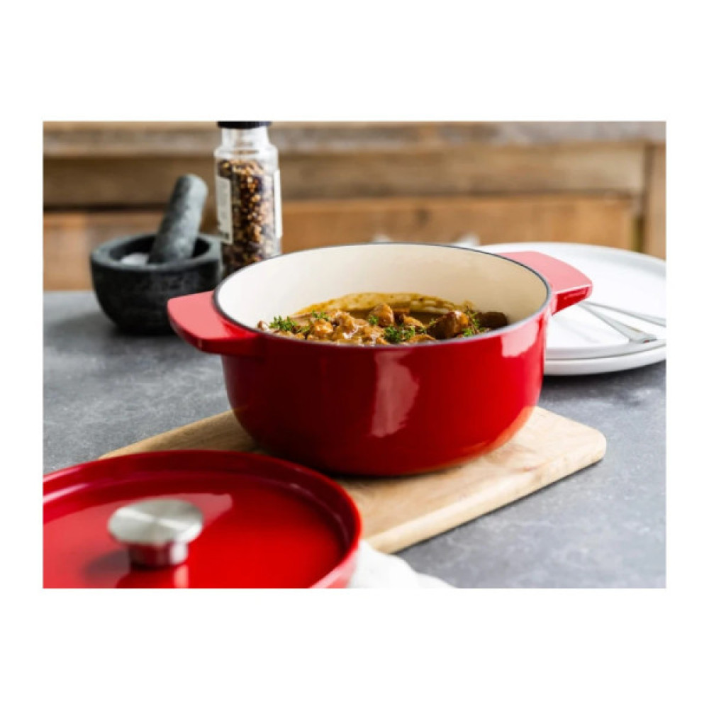 Каструля KitchenAid чавунна з кришкою 3,3 л Червона (CC006057-001)