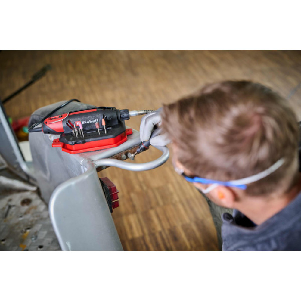 Шліфувально-гравірувальний пристрій Einhell TC-MT 150E 150Вт 10000-35000об/хв гнучкий вал, набір насадок 0.56кг