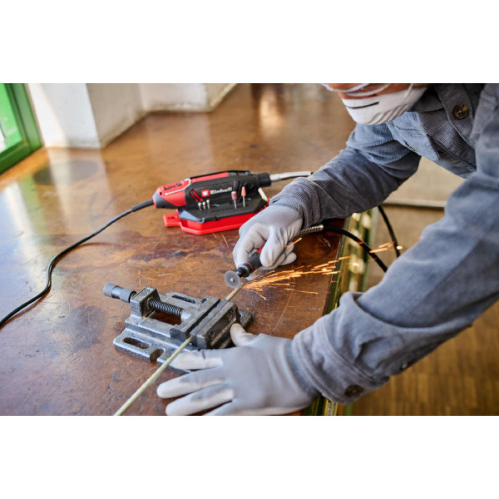 Шліфувально-гравірувальний пристрій Einhell TC-MT 150E 150Вт 10000-35000об/хв гнучкий вал, набір насадок 0.56кг