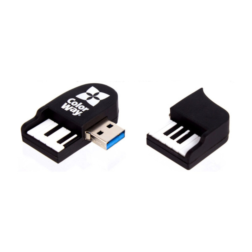 USB флеш накопичувач ColorWay Piano 64 GB 3.0 Black (CW-USBPO64)