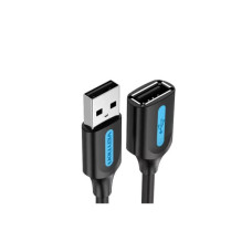 Дата кабель USB 2.0 AM/AF 1.0m PVC black Vention (CBIBF)