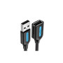 Дата кабель USB 2.0 AM/AF 1.0m PVC black Vention (CBIBF)