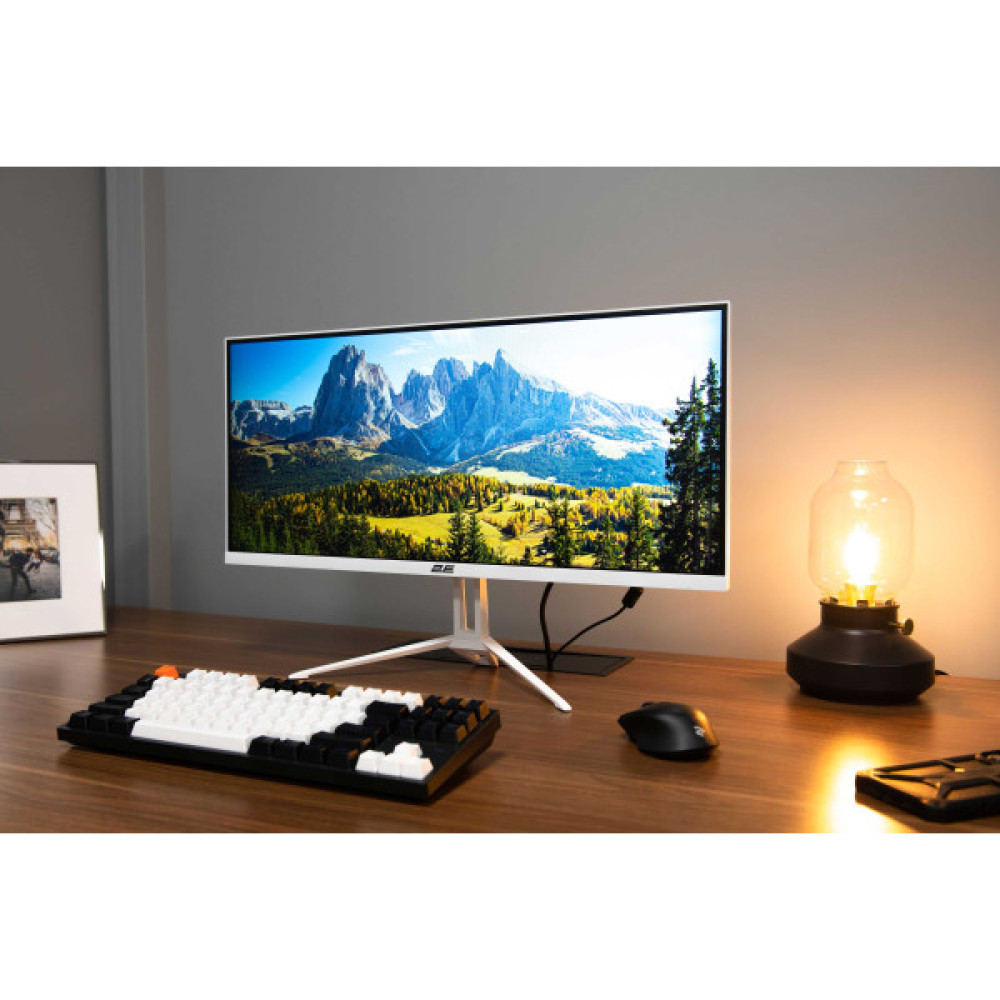 Монітор 2E 25.7" D2621W HDMI, DP, Audio, IPS, 2560x1080, 21:9, 75Hz, FreeSync, White