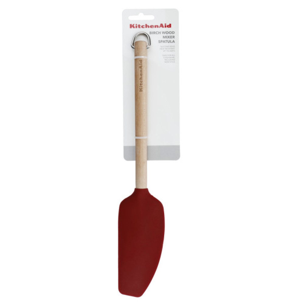 Лопатка кухонна KitchenAid Coreline для тіста, 35,3 см, береза, червоний (KQR732OHERE)