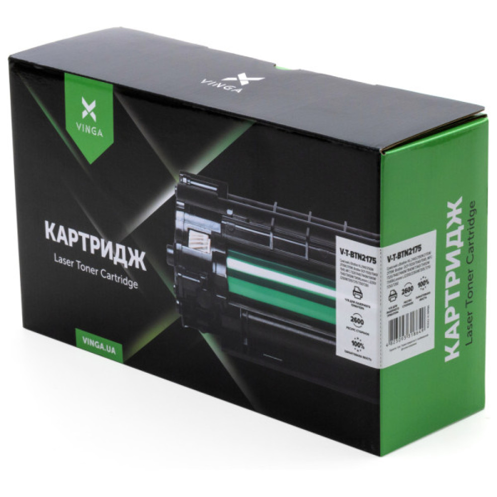 Картридж Vinga Brother TN2175/360/2120/2125/2150/26J/LT2822H/2922H/2.6K Black (V-T-BTN2175)