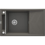 Мийка кухонна Deante Magnetic, граніт, прямокут., з крилом, 820х500х219мм, чаша - 1, накладна, антрацит