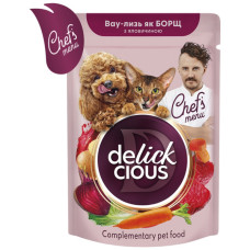 Вологий корм для кішок Delickcious борщ з яловичиною 85 г (4820269147027) Вологий корм для кішок Delickcious борщ з яловичиною 85 г (4820269147027)