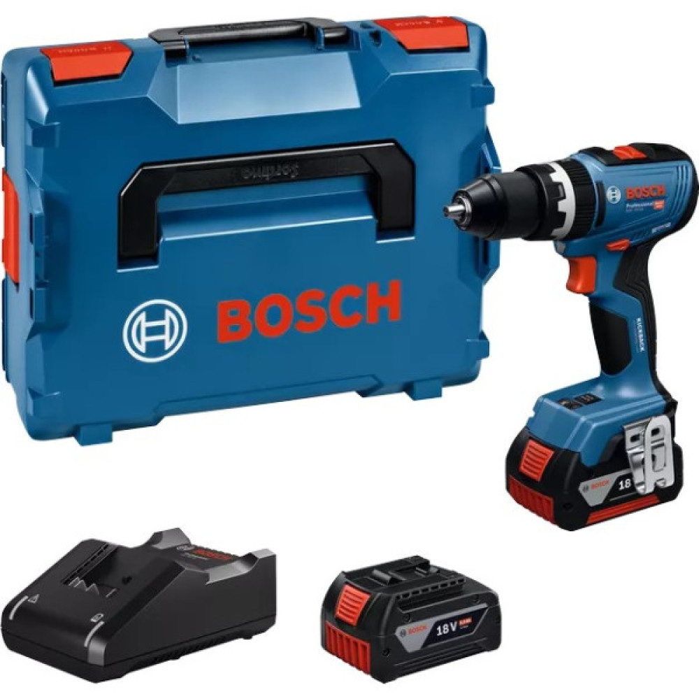 Шурупокрут-дриль ударний акумуляторний Bosch Professional GSB 18V-65 18В 2х5А·год 31·65Нм 0-2100об/хв ЗП GAL18V-40 кейс 1.12кг
