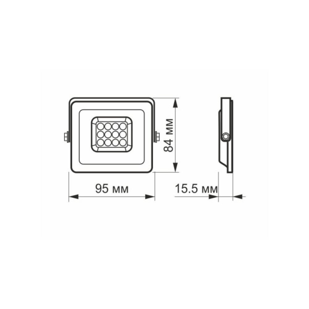 Прожектор Videx LED  10W 5000K 220V (VL-F2e-105W)
