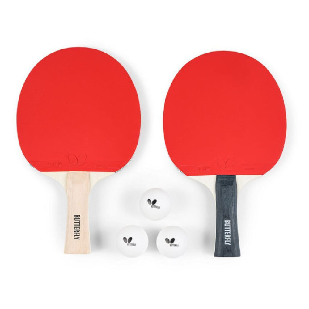 Комплект для настільного тенісу Butterfly Racket Set Easy 2 Bats 3 Balls (6257623202) (932197)