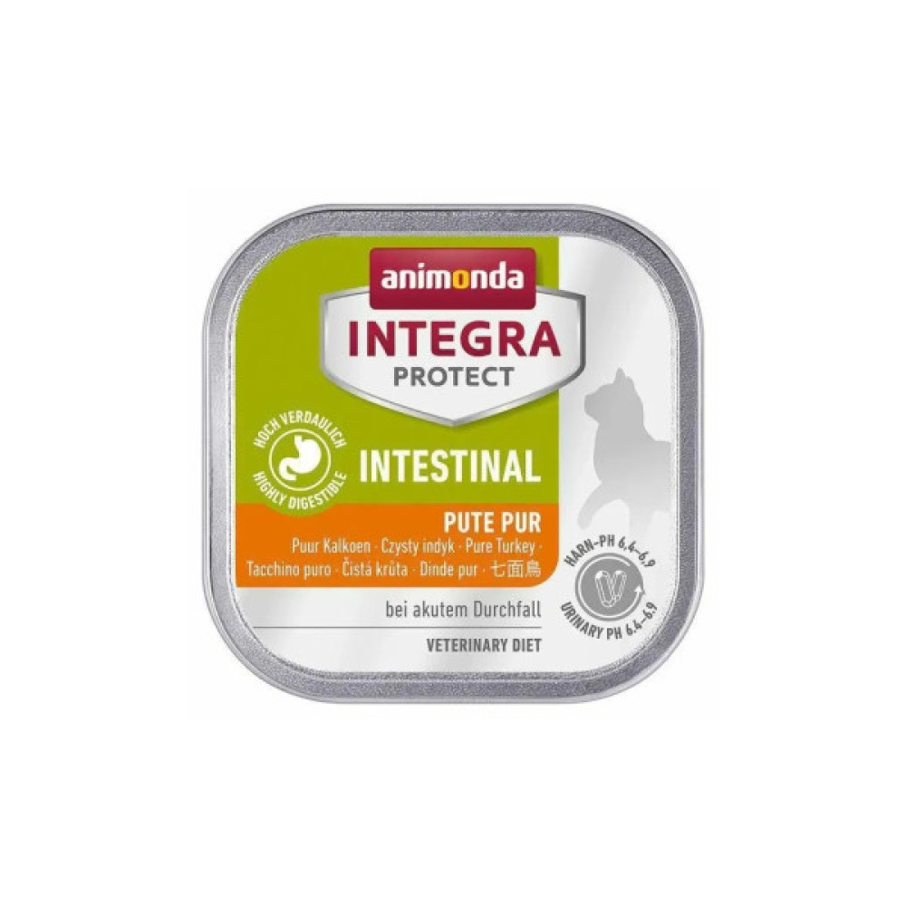 Вологий корм для кішок Animonda Integra Protect Intestinal Pure Turkey при захворюванні кишково-шлункового тракту (4017721868754)