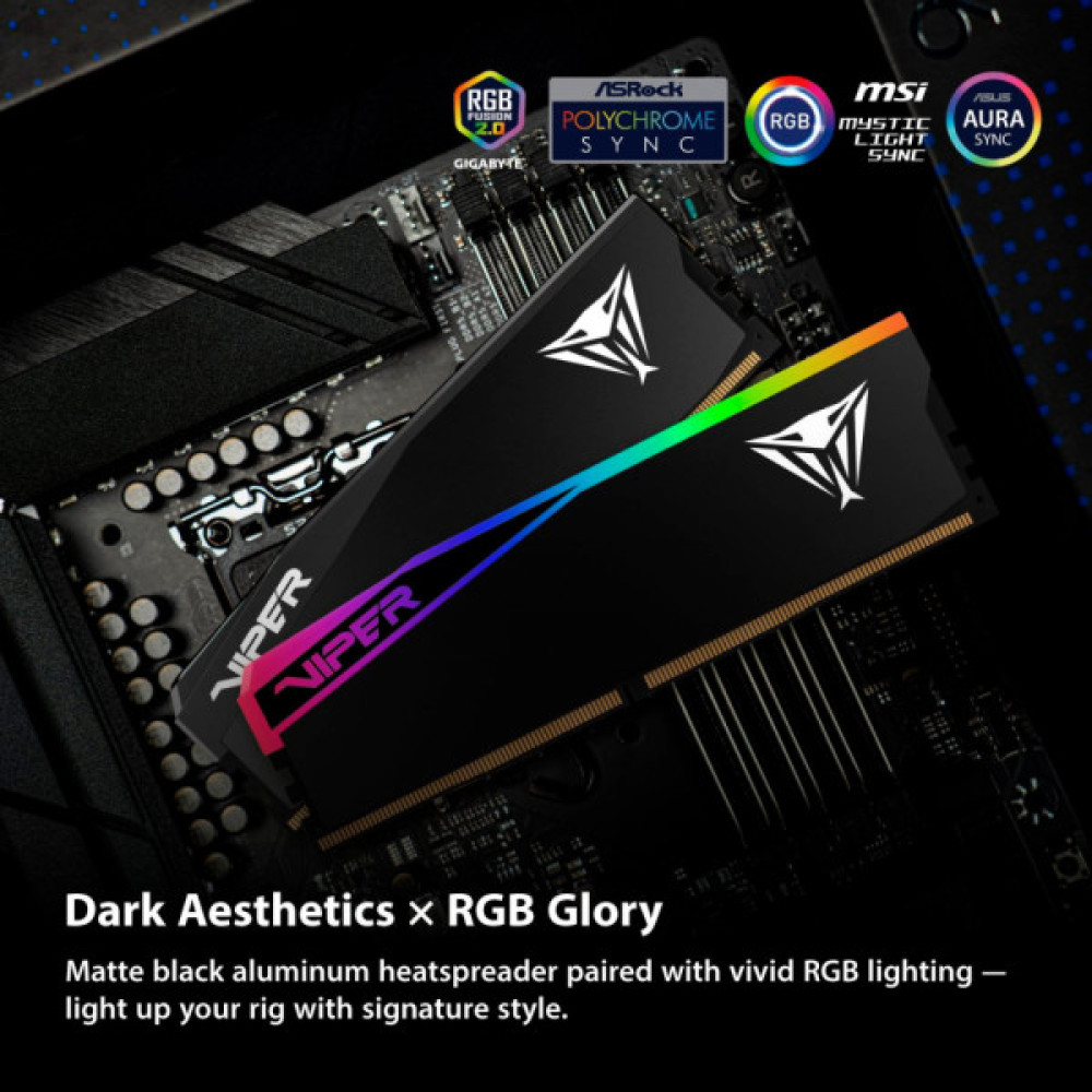 Модуль пам'яті для комп'ютера DDR5 64GB (2x32GB) 6400 MHz Viper Elite 5 Ultra RGB Patriot (VEUR564G6432K)