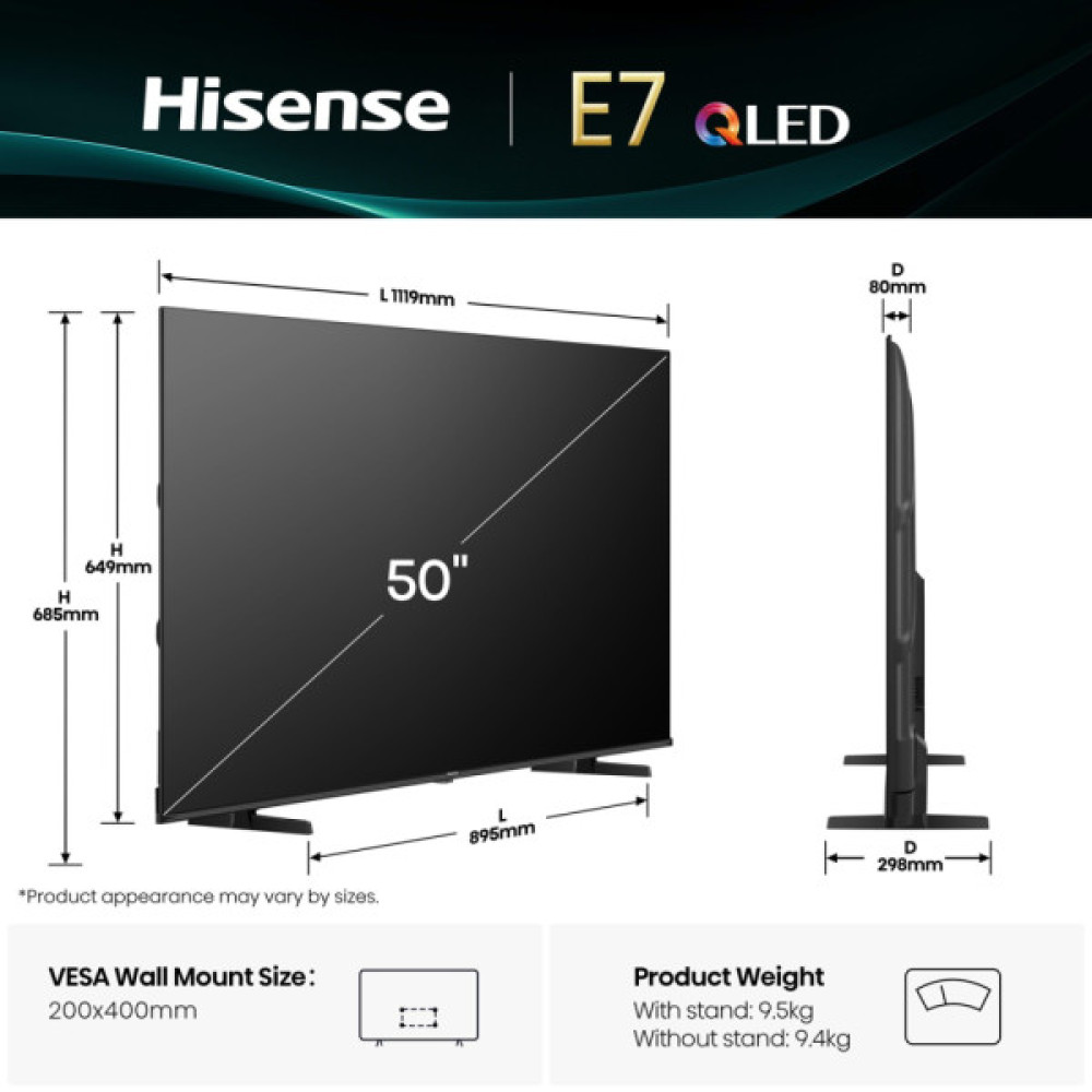 Телевізор Hisense 50E7Q