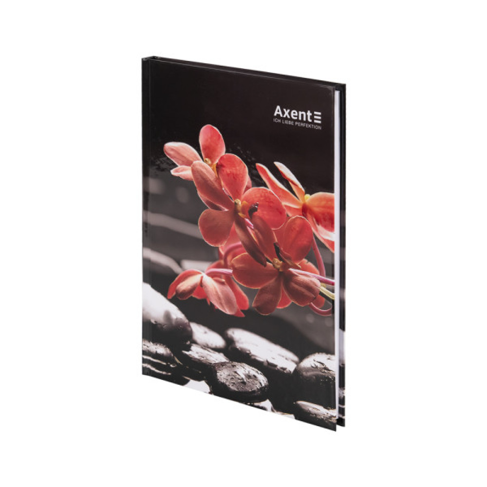 Книга записна Axent R&B Flower А5, 96 аркушів, клітинка, тверда обкладинка (8457-7-A)