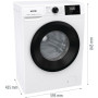 Пральна машина Gorenje фронтальна, 7кг, 1200, A++, 43.5см, дисплей, пар, інвертор, білий