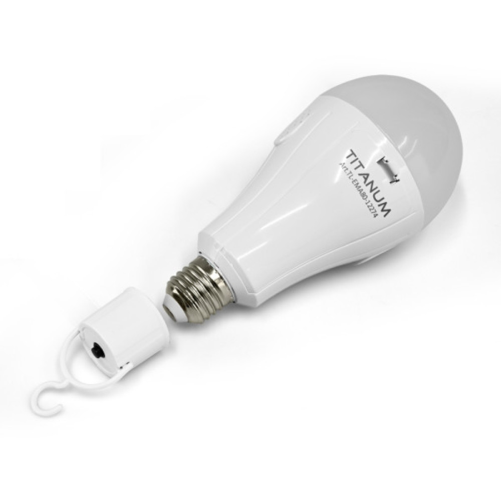 Лампочка TITANUM акумуляторна A80 12W E27 4000K 230V (TL-EMA80-12274)