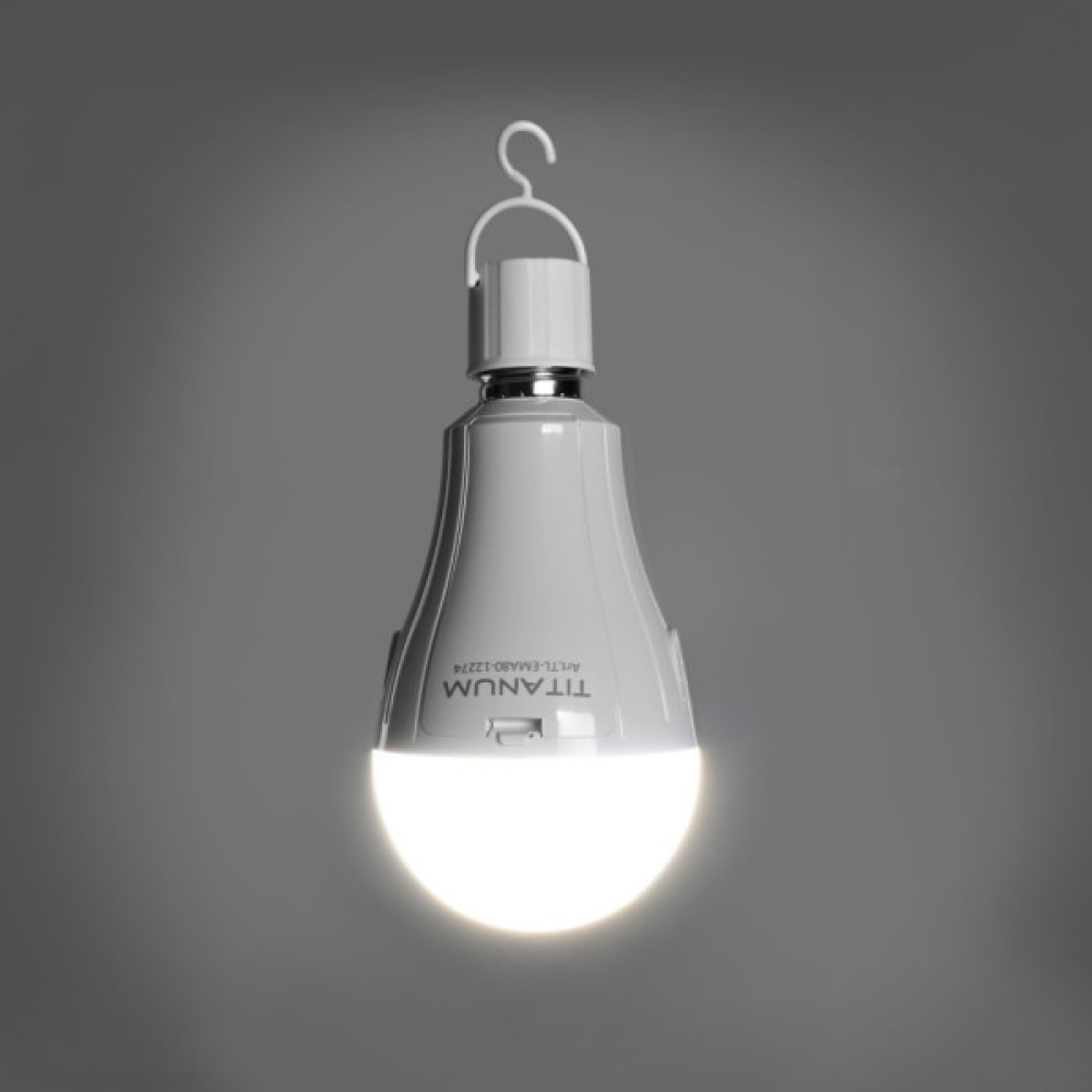 Лампочка TITANUM акумуляторна A80 12W E27 4000K 230V (TL-EMA80-12274)