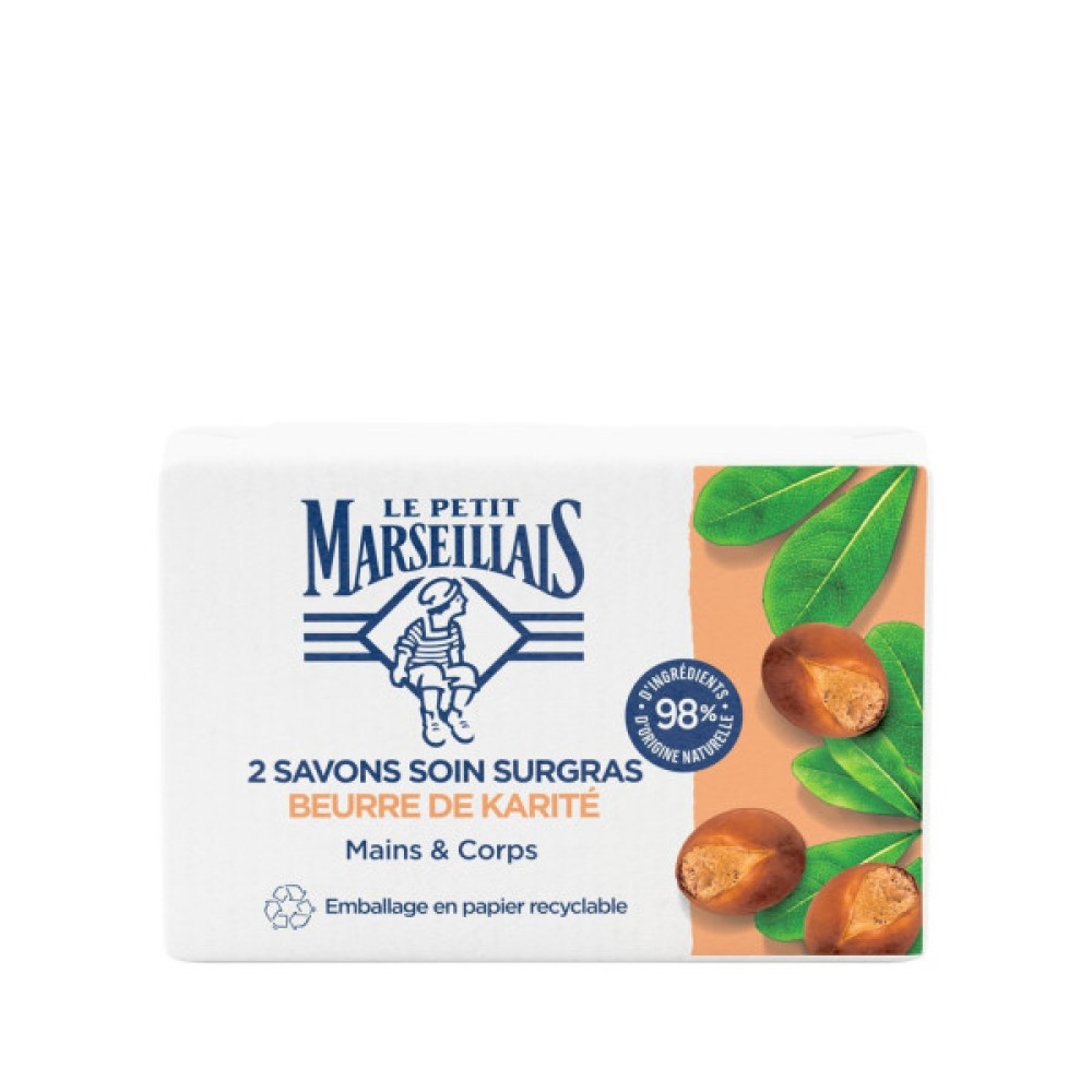 Тверде мило Le Petit Marseillais З олією Ши 2 x 100 г (3574661681108)