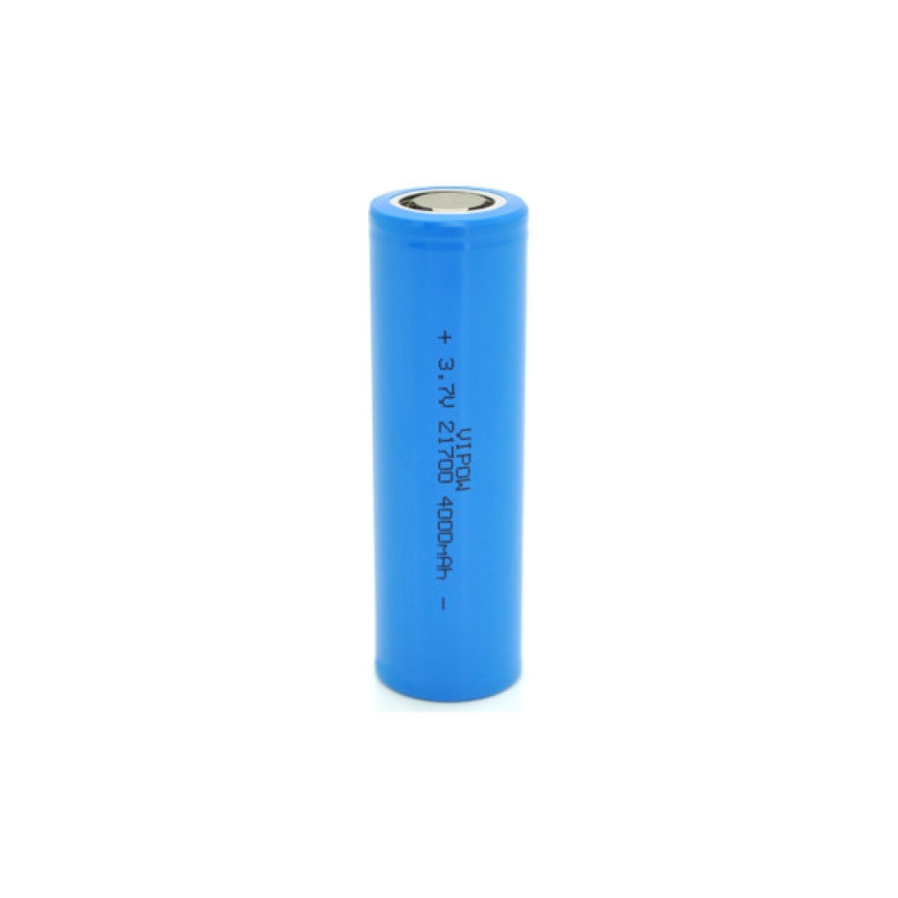 Акумулятор 21700 4000mAh, 3.7V, Blue, FlatTop Vipow (ICR21700-4000mAhFT / 31078)