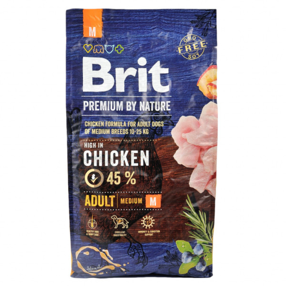 Сухий корм для собак Brit Premium Dog Adult M 8 кг (8595602526369)
