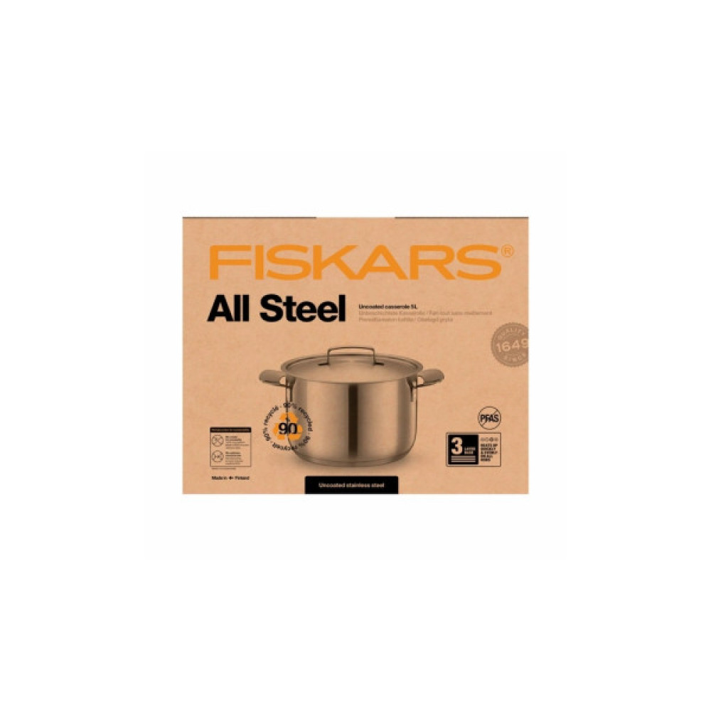 Каструля Fiskars All Steel матова 5 л (1064752)