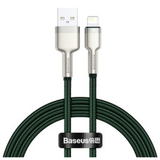 Дата кабель USB 2.0 AM to Lightning 2.0m 2.4A metal green Baseus (CALJK-B06)