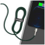 Дата кабель USB 2.0 AM to Lightning 2.0m 2.4A metal green Baseus (CALJK-B06)